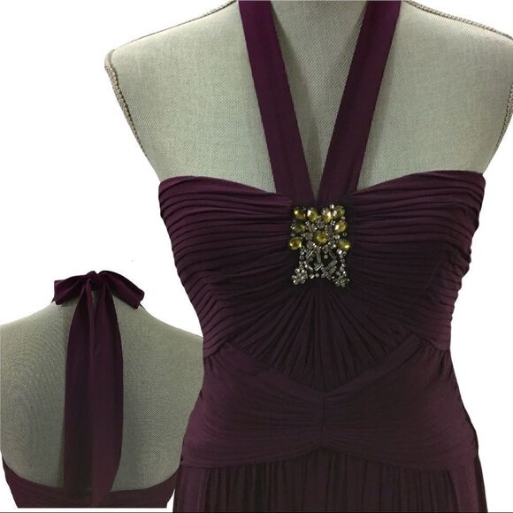 BCBG NWT Max Azria Gorgeous Evening Gown. Burgundy, Size 10. Strapless Maxi - Picture 3 of 5